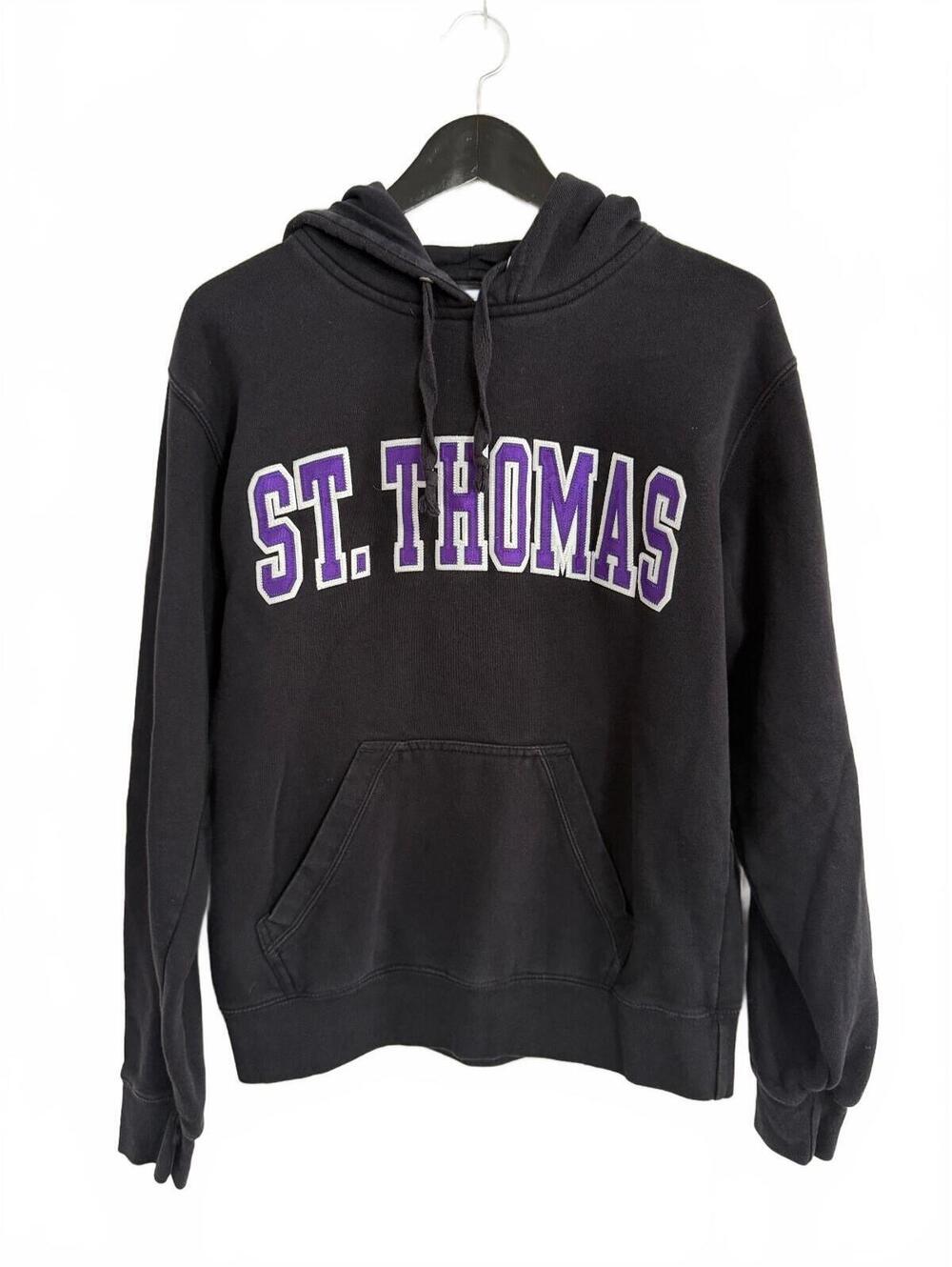 St. Thomas Tommies Black Stitched Hoodie Sweatshirt Size S
